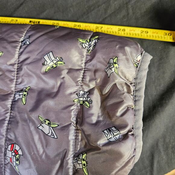 Disney Star Wars Grogu Gray Puffer Coat Size XXL NWT Reversible Baby Yoda - Picture 11 of 12